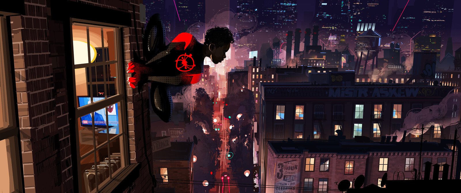 Spider-Man: Into the Spider-verse
Miles looking over Brooklyn