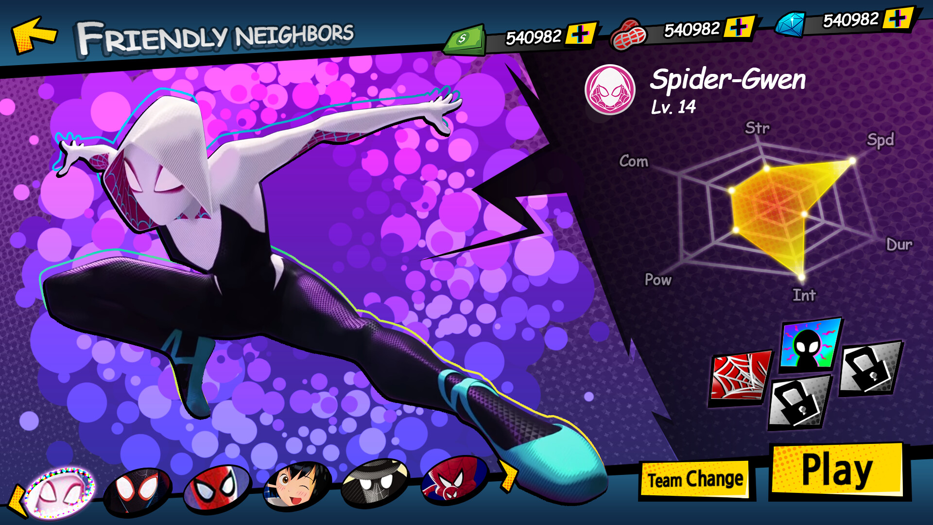 Sunyoung Chung - [UI] Mobile Game UI ver 'SPIDER-MAN: Into the Spider-Verse'