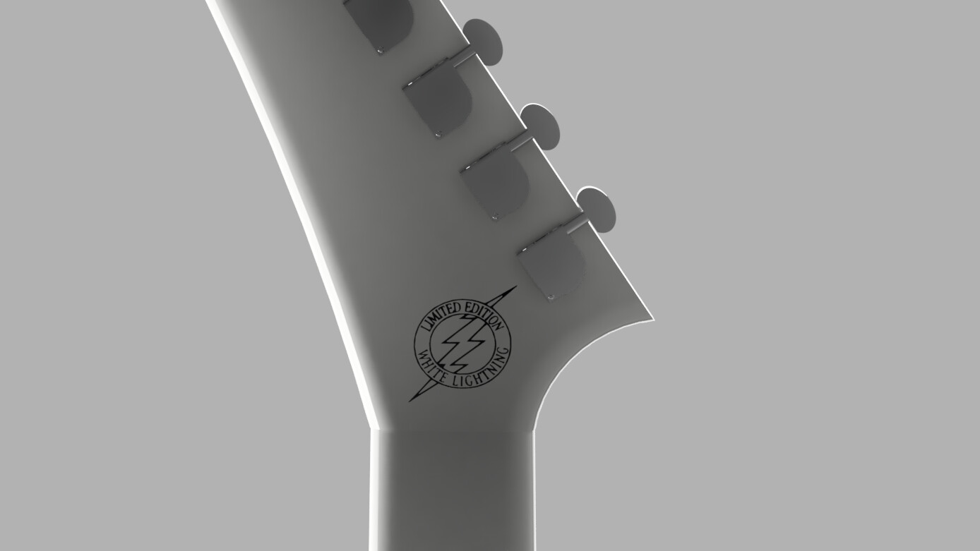 ArtStation - Tommy Thayer's Epiphone White Lightning Explorer