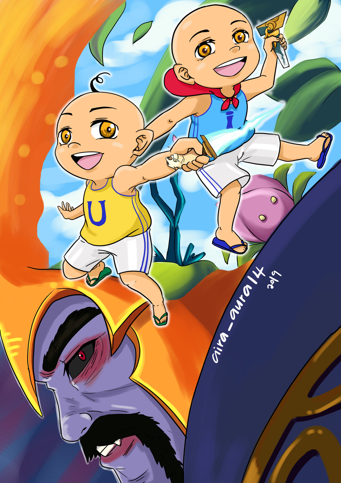 Artstation Upin Ipin Keris Siamang Tunggal Ira Nordiana Santoso