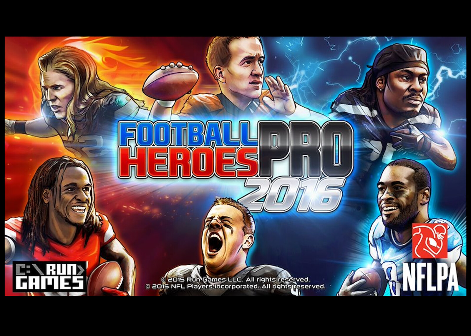 Promo marketing illustration for the 2016 edition of Football Heroes.