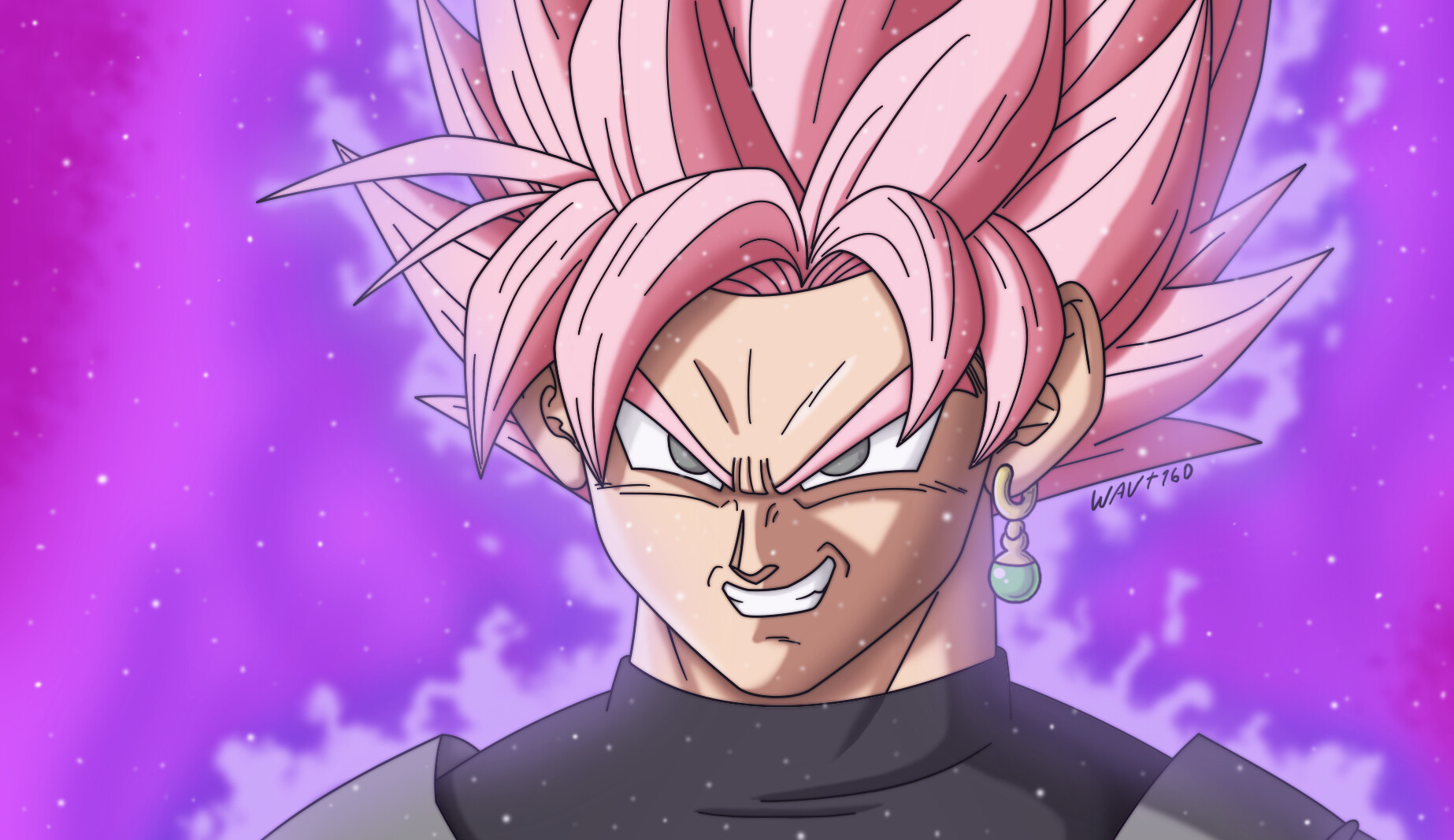 ArtStation - Goku Black Super Saiyan Rose Digital Drawing