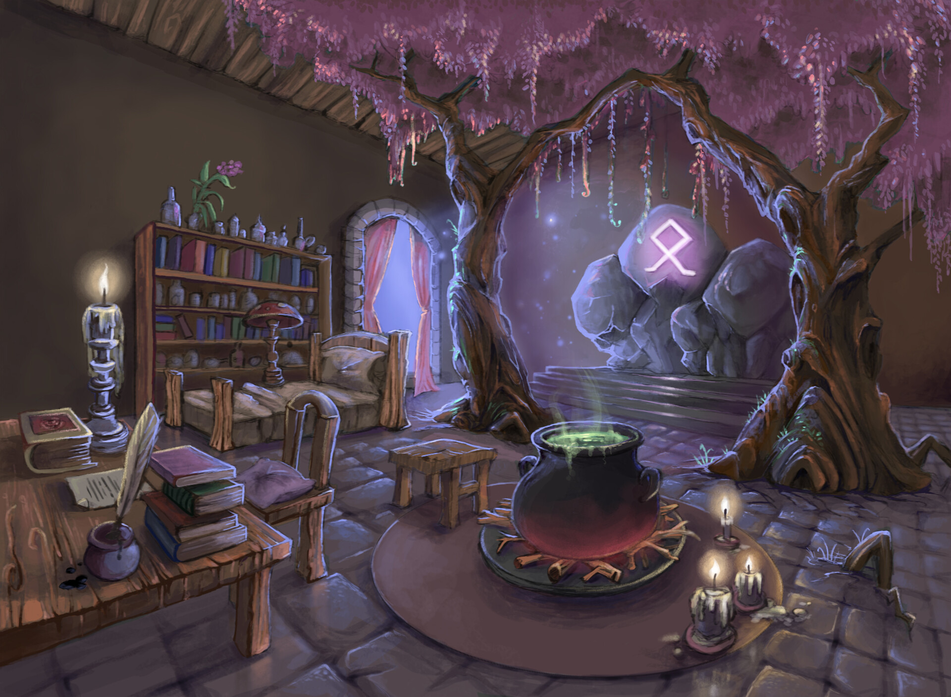 wizard's study living room