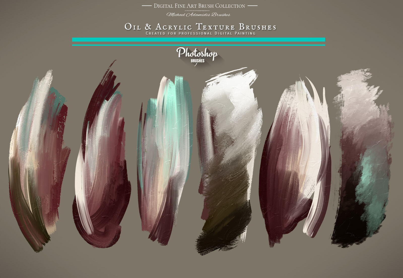 MA-BRUSHES - MaxRealistic Photoshop Oil Brushes with Painting Texture