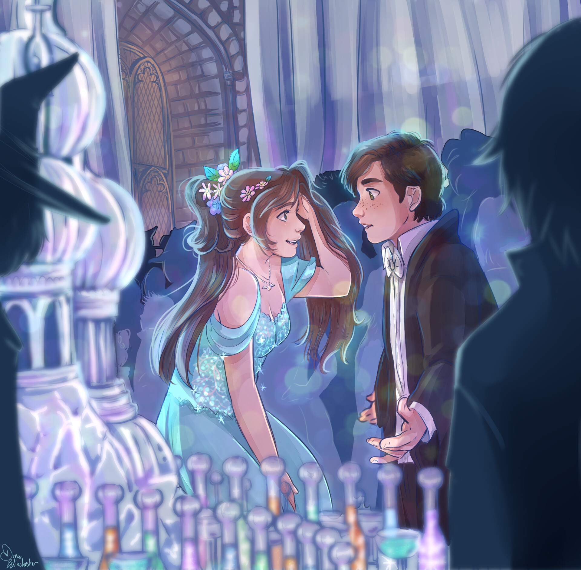 Artstation Yule Ball Drew Winchester You had a fun time dancing with neville and chatting with some of your friends. artstation yule ball drew winchester