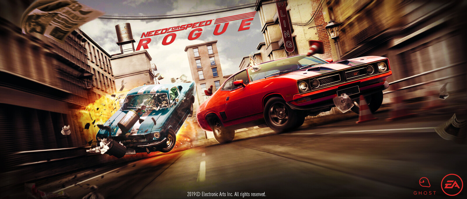 Need for Speed Rogue (Americana-styled splash screen)