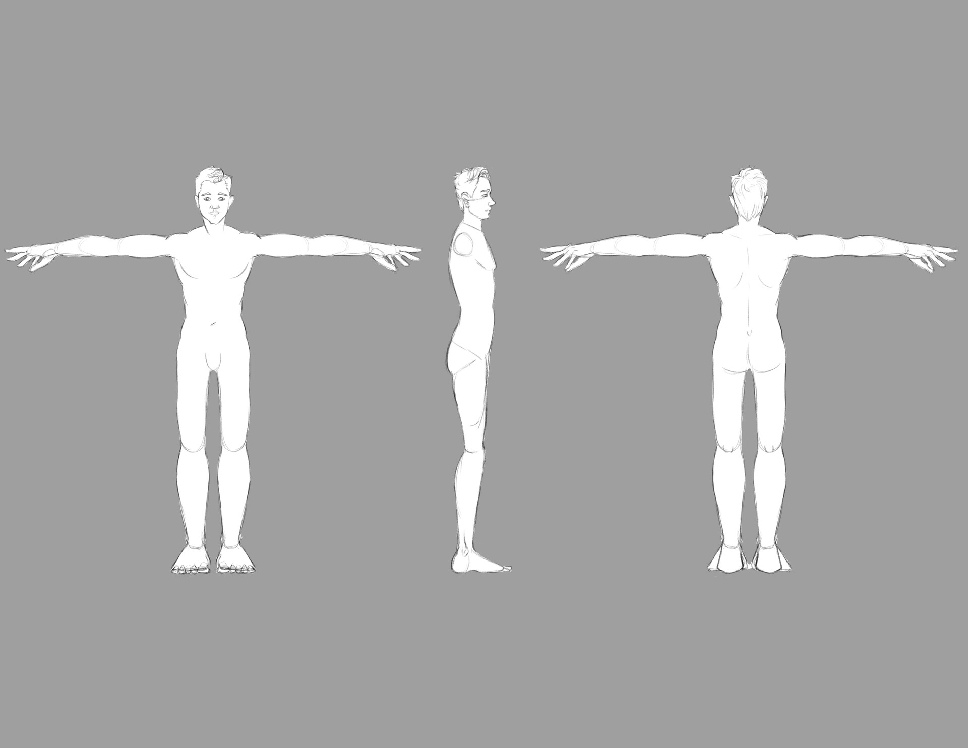 male t pose reference