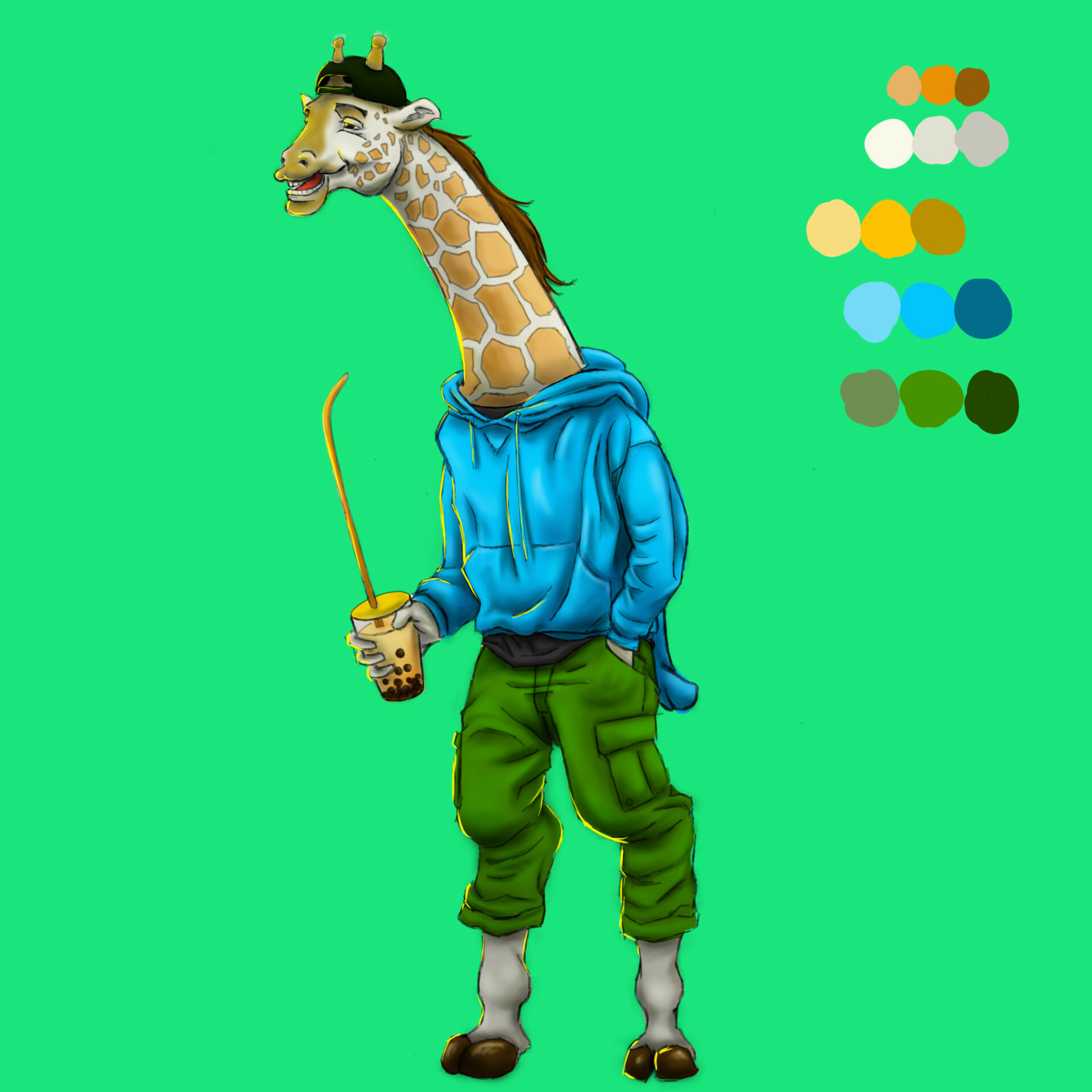 zheng fang giraffe character design