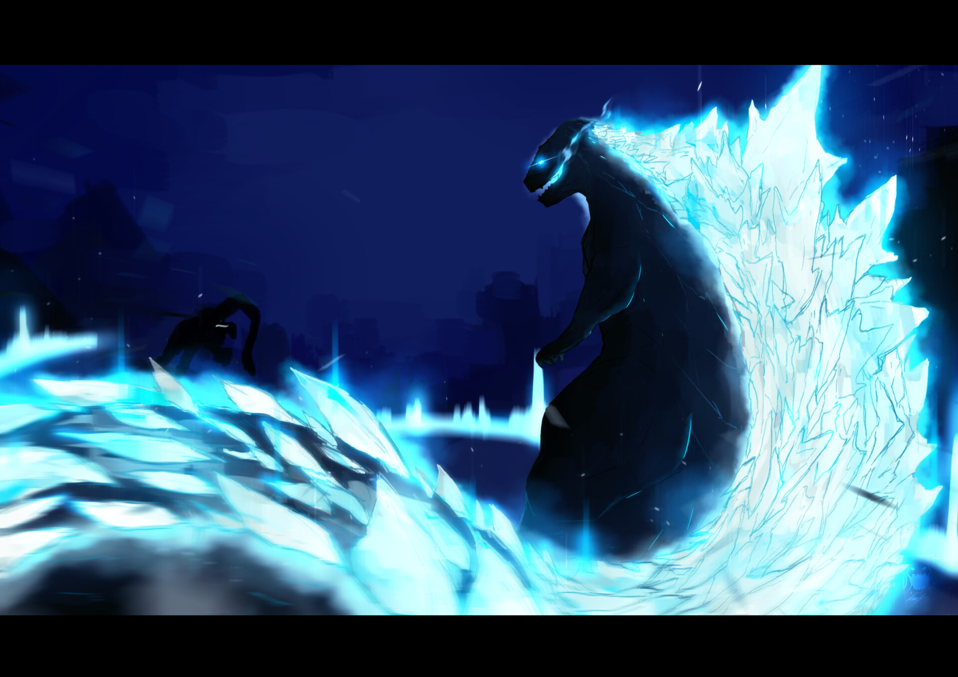 ArtStation Full Force Atomic Breath Godzilla fanart