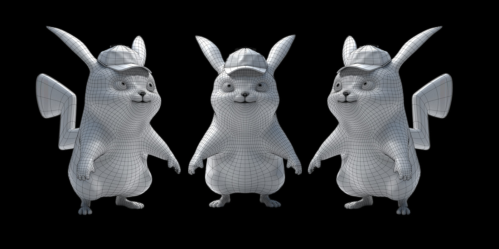 3D Model of Pikachu - Zbrush and Blender