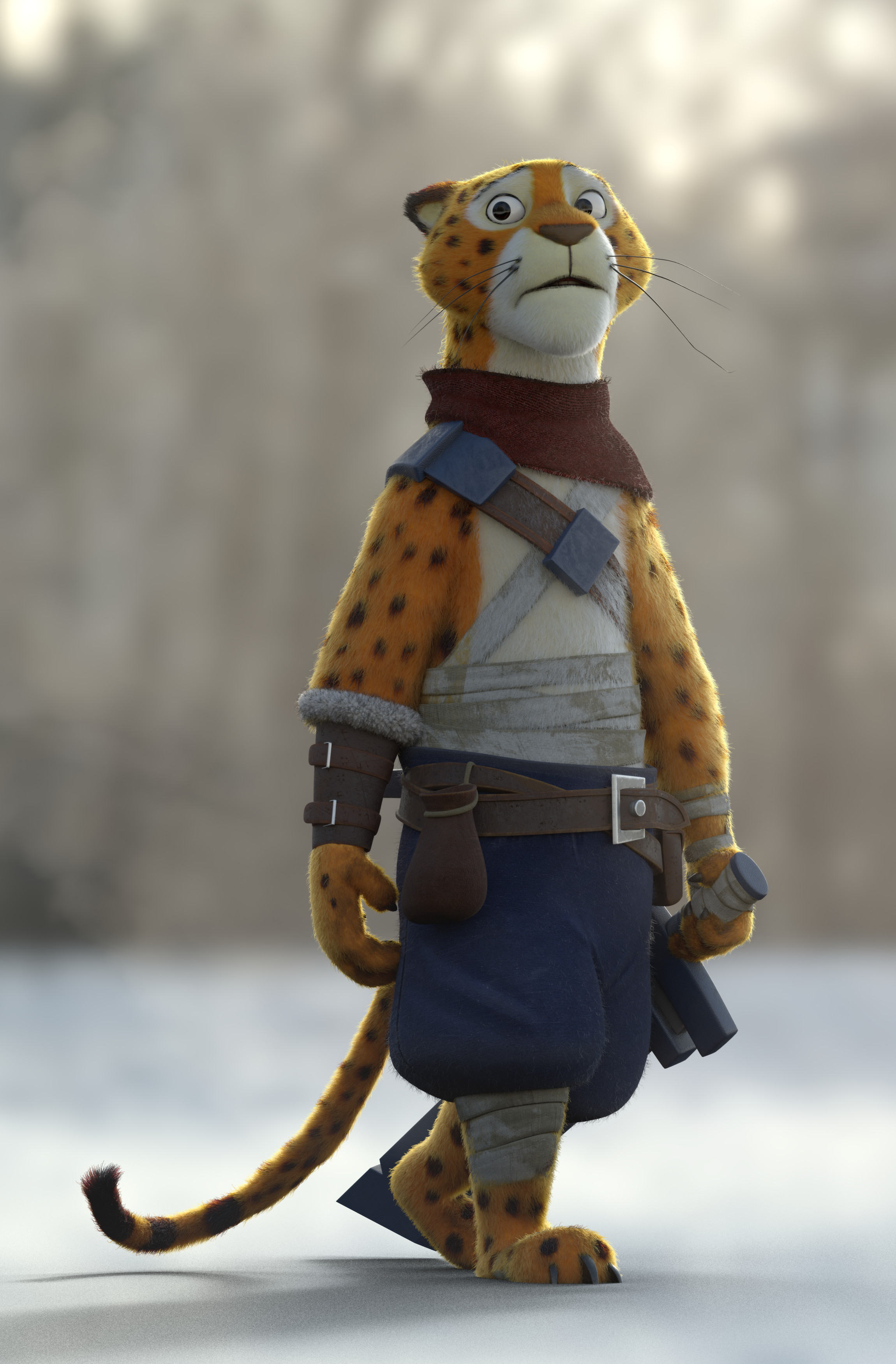 Leopard | Snow | Full body