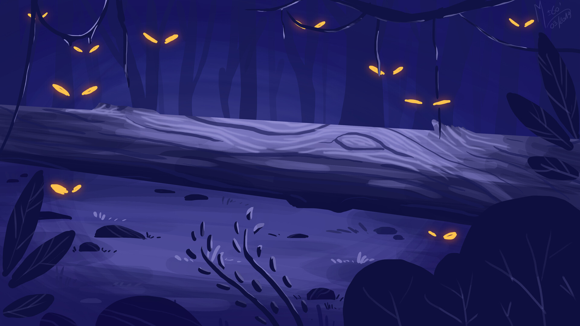 Artstation Dark Forest 1h Painting Practice Sophie Masha Duray