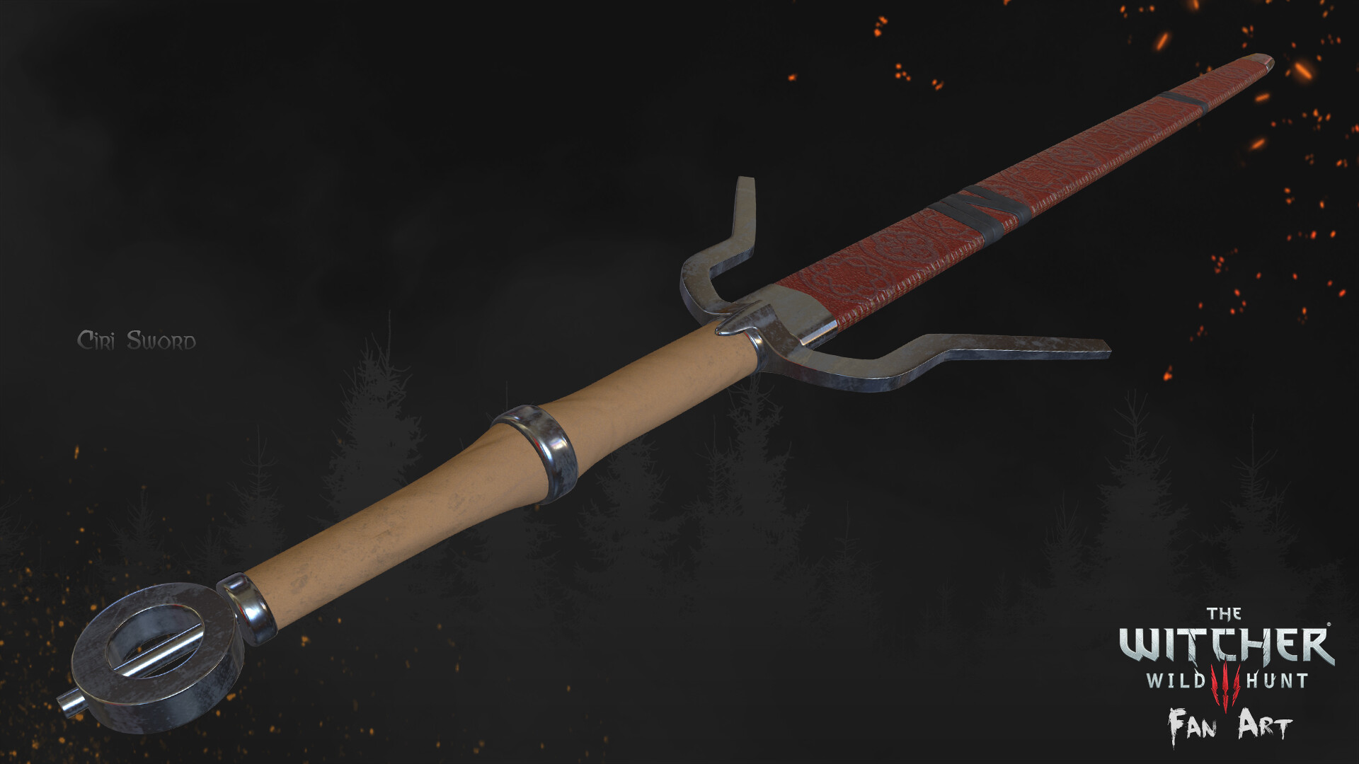 Quadfix Studio The Witcher 3 Ciri Sword Fan Art For v 1.31 of the game. the witcher 3 ciri sword fan art