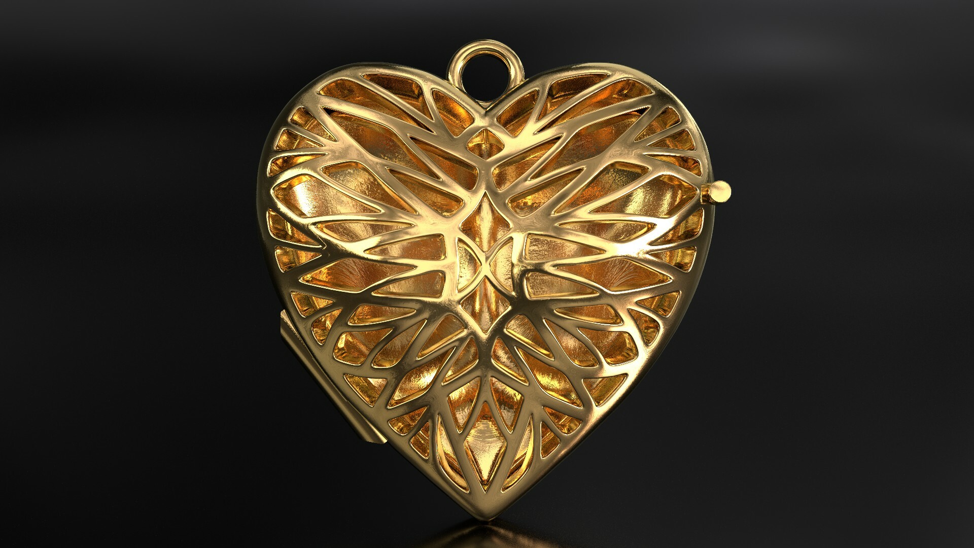 3d heart outlet locket