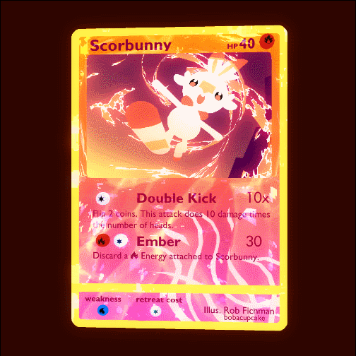 ArtStation - 3d Pokemon Cards: Sobble Grookey and Scorbunny