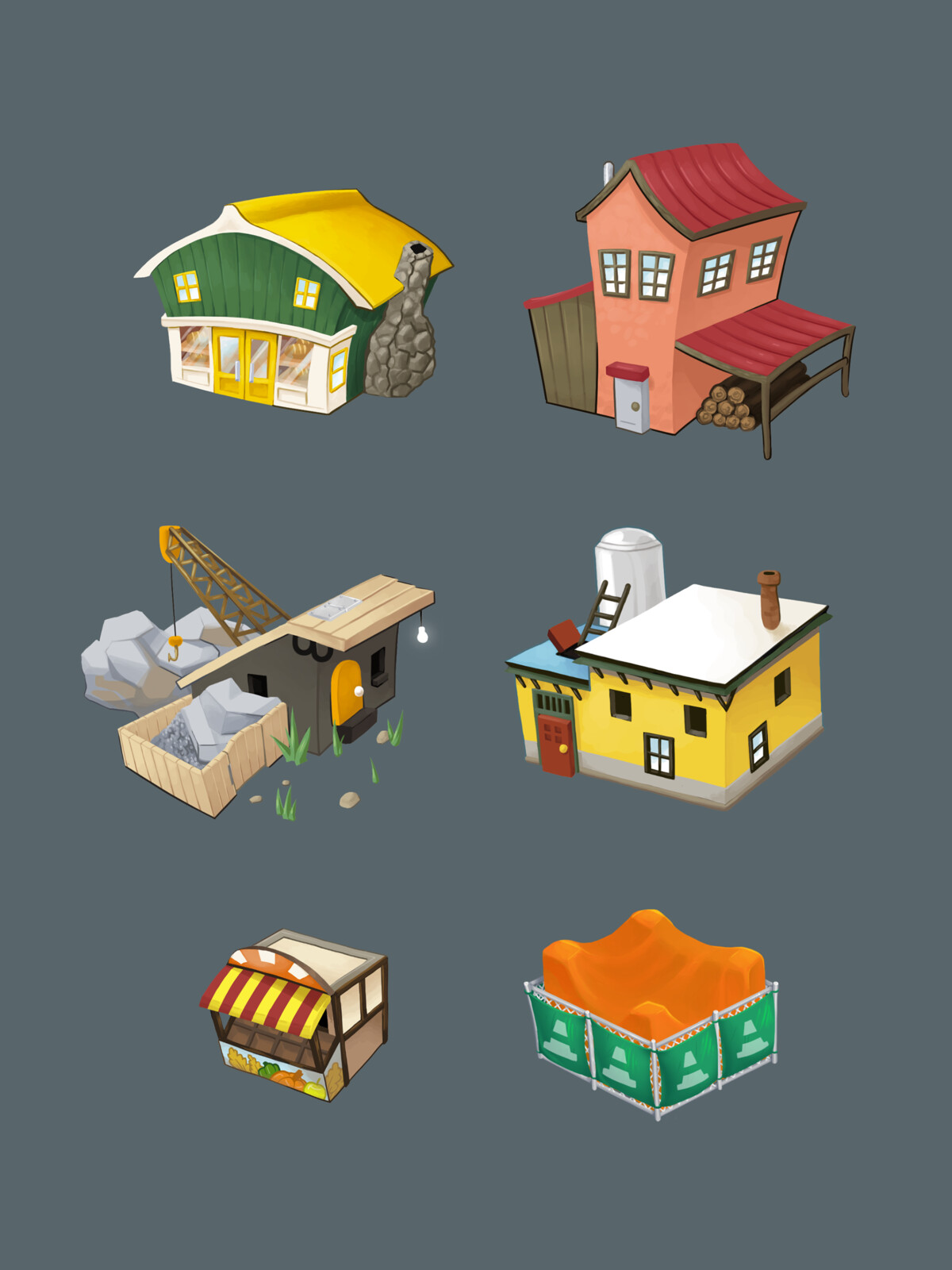 Painted building concepts