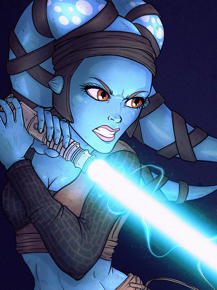 Artstation Aayla Secura Fanart Sandra Campos Art