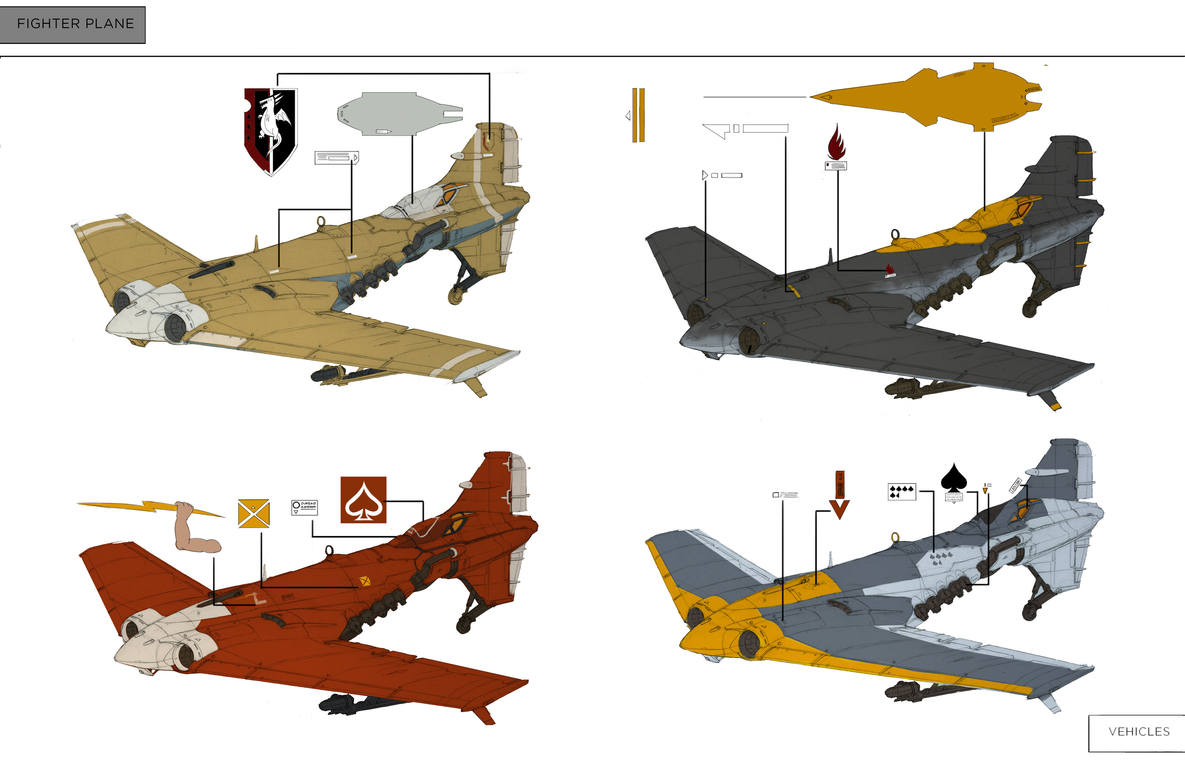 Artstation Fighter Plane Decal Color Schemes Ryan Li