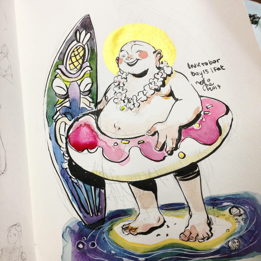 INKtober day16 | fat. My aspirations.