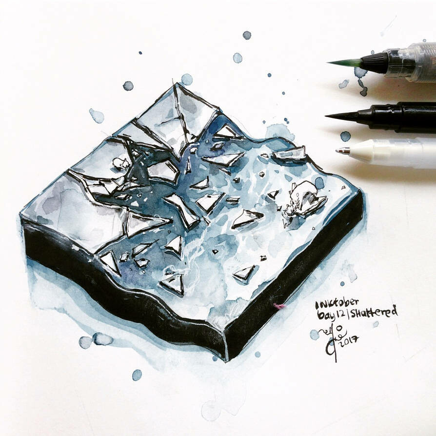 INKtober day 12| shattered. 