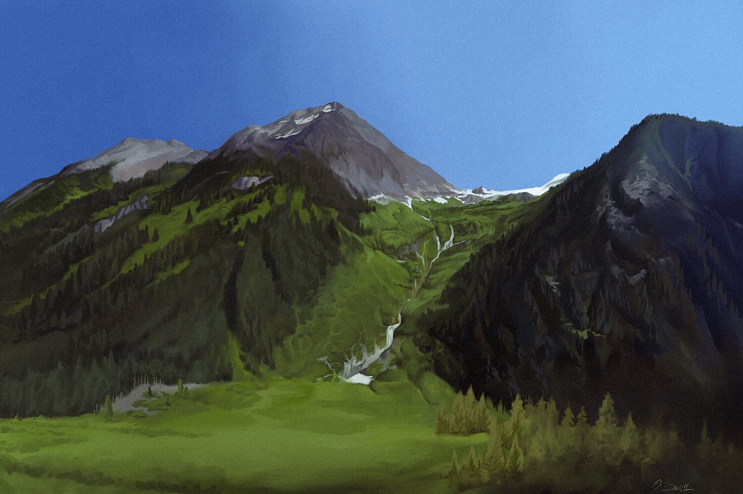 Mountain study painting