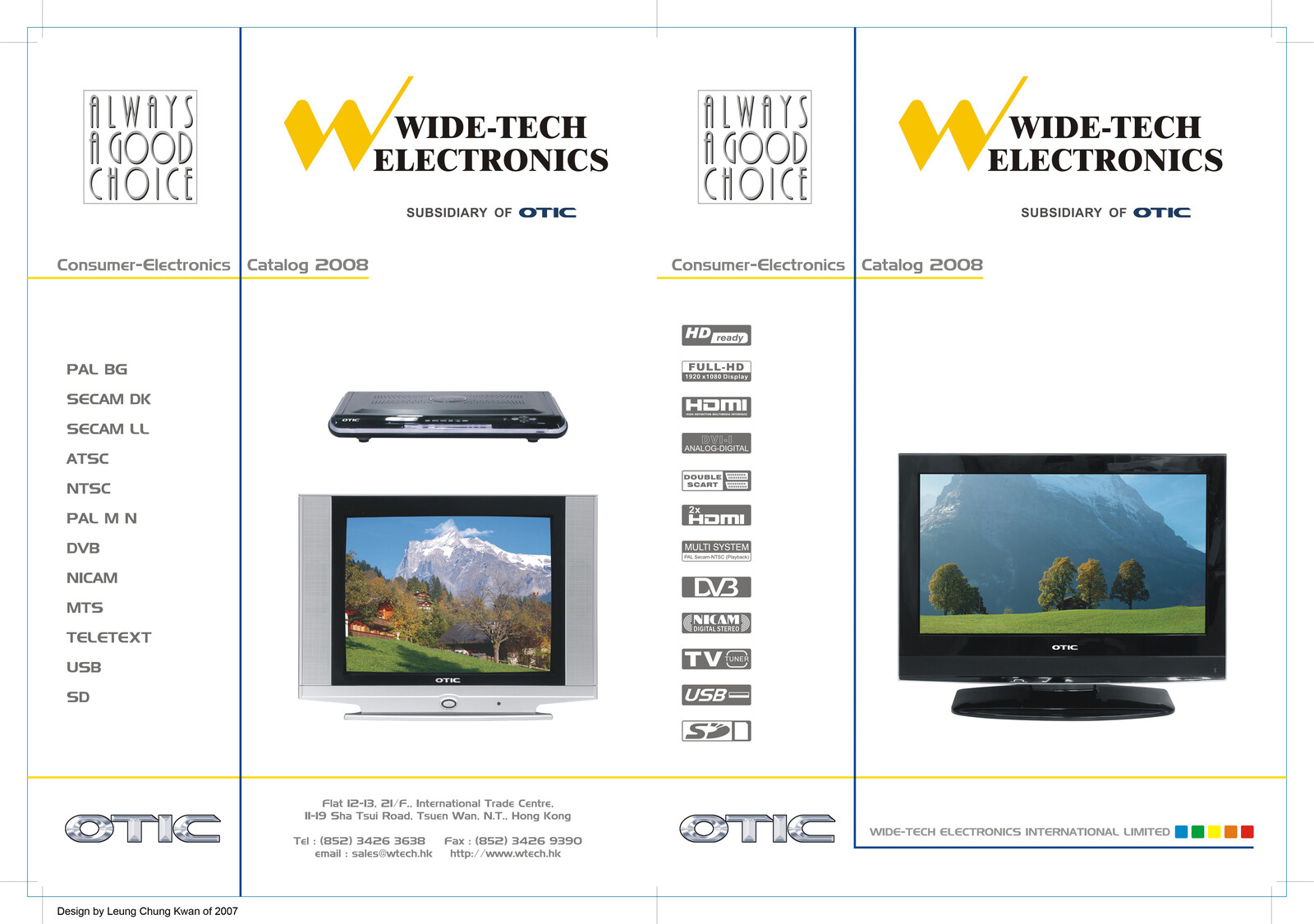 💎 Booklet Catalogue Cover | Design by Leung Chung Kwan on 2008 💎
Brand Name︰Haier / WTECH | Client︰Wide-Tech Electronics International Limited