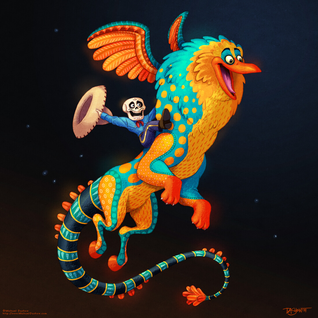 in a Character Design Challenge with the theme of alebrijes, the Mexican sp...