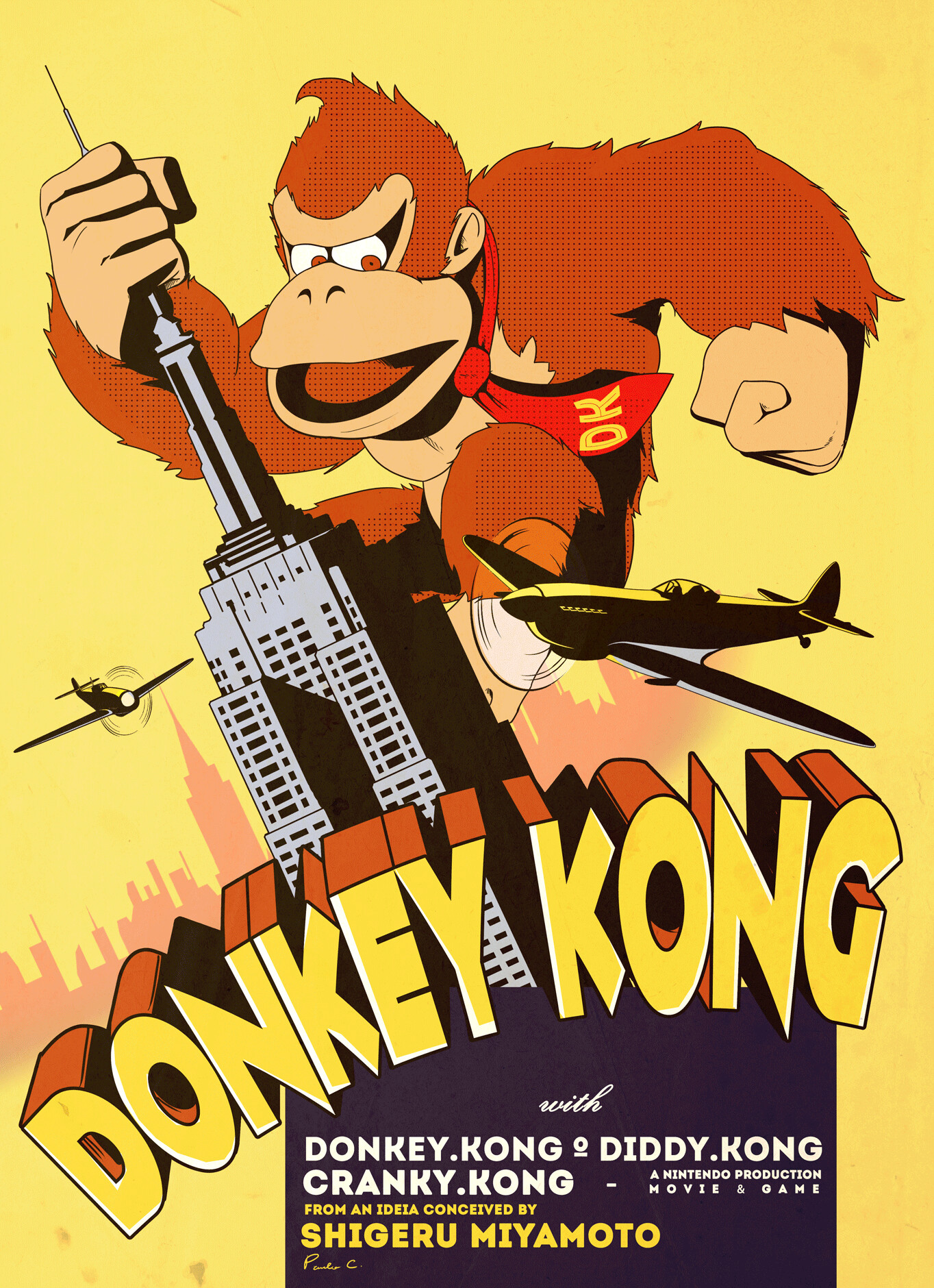 Artstation - Poster - Donkey Kong Paulo Brancher