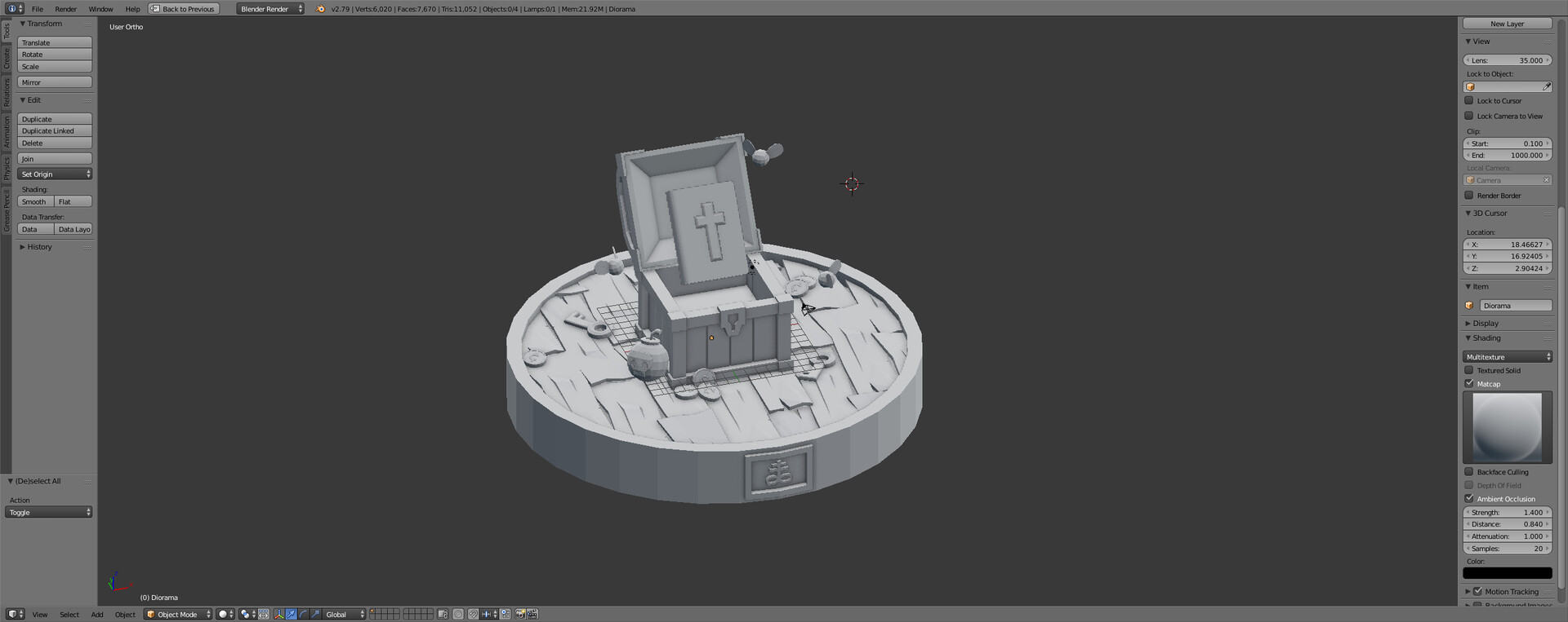 Artstation The Binding Of Isaac Lowpoly Games Diorama Isaac S
