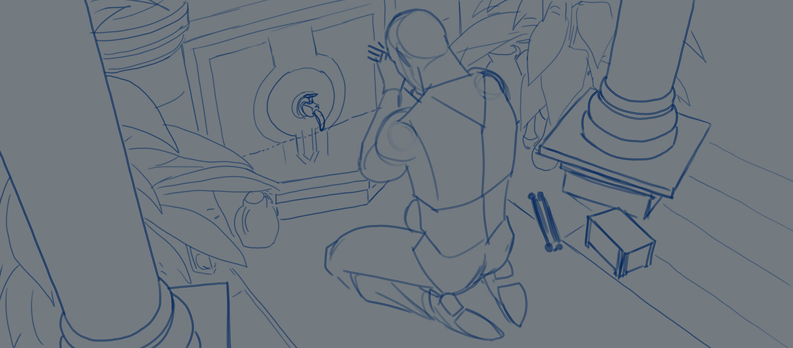 Rough sketch I choose to go with. 