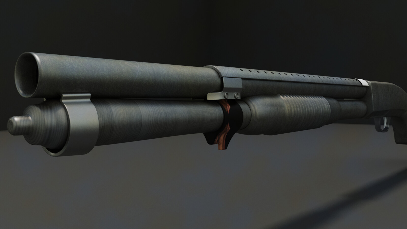 Mosberg 500 - modify  ( Blender 3d)
