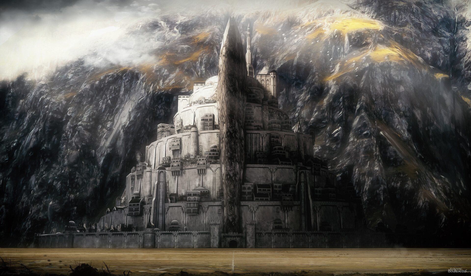 Minas Tirith (Beleriand)  Fantasy illustration, Middle earth art, Tolkien  art