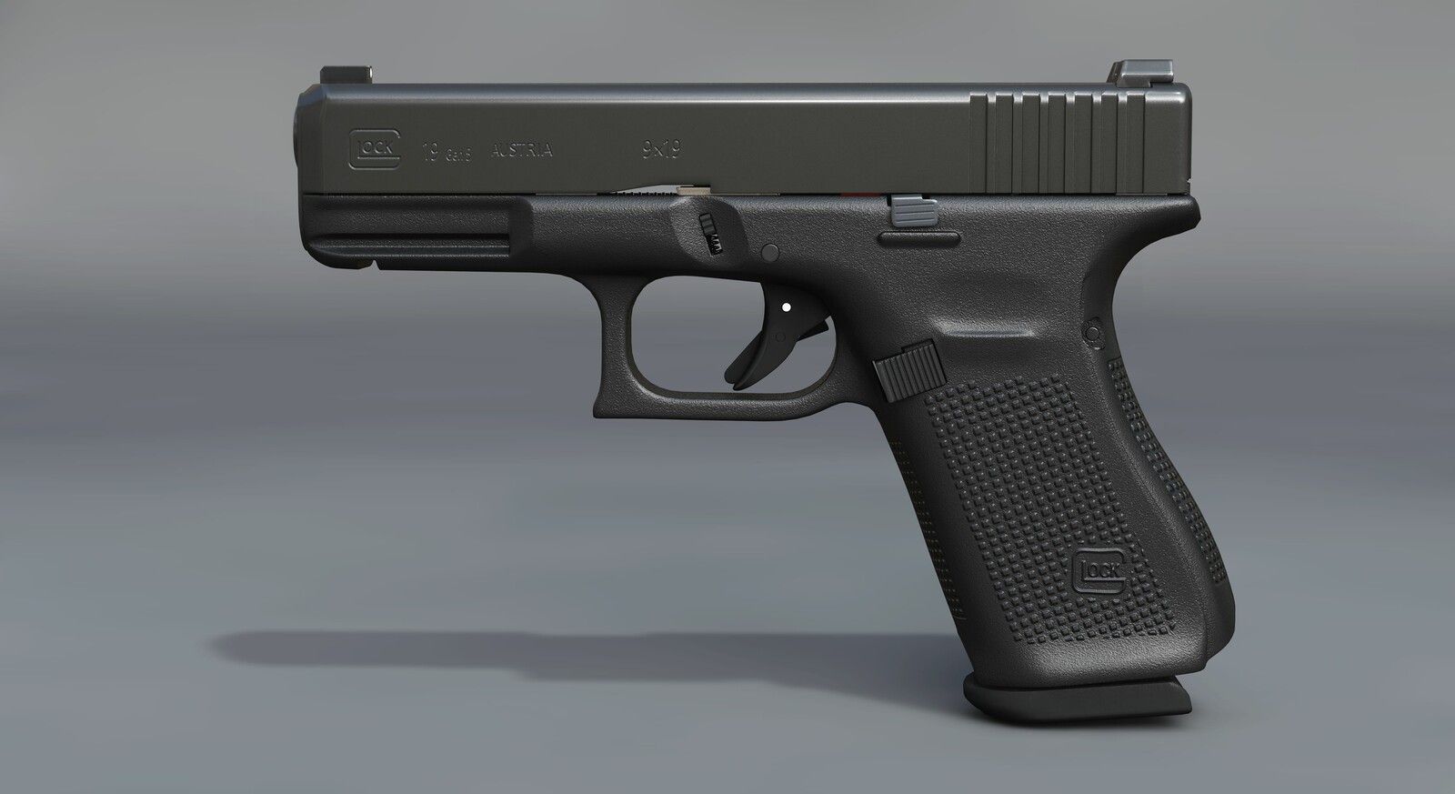 3d model Glock 19 Gen 5 Full Detail.