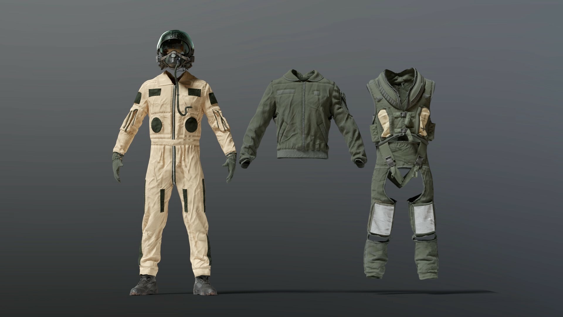 Artstation 90s Fighter Pilot Flight Suit Albin Merle