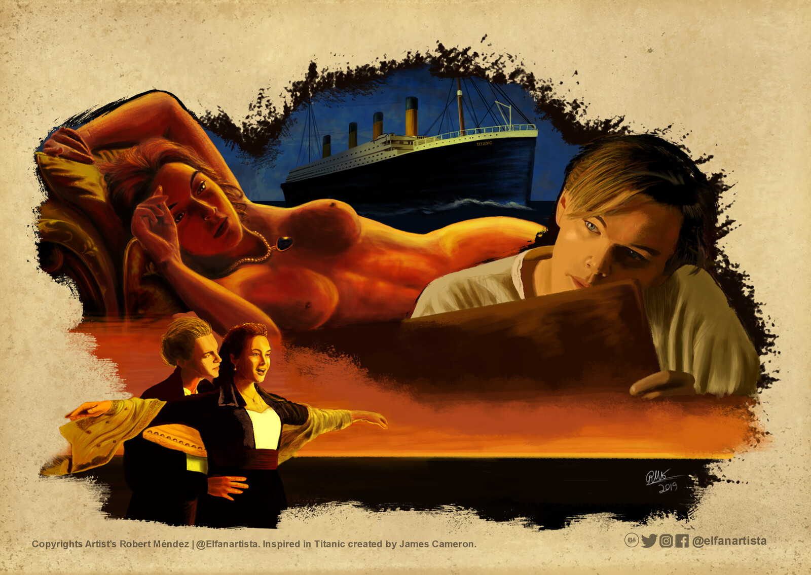 Artstation Jack Rose Titanic Robert Mendez Robertmendezart