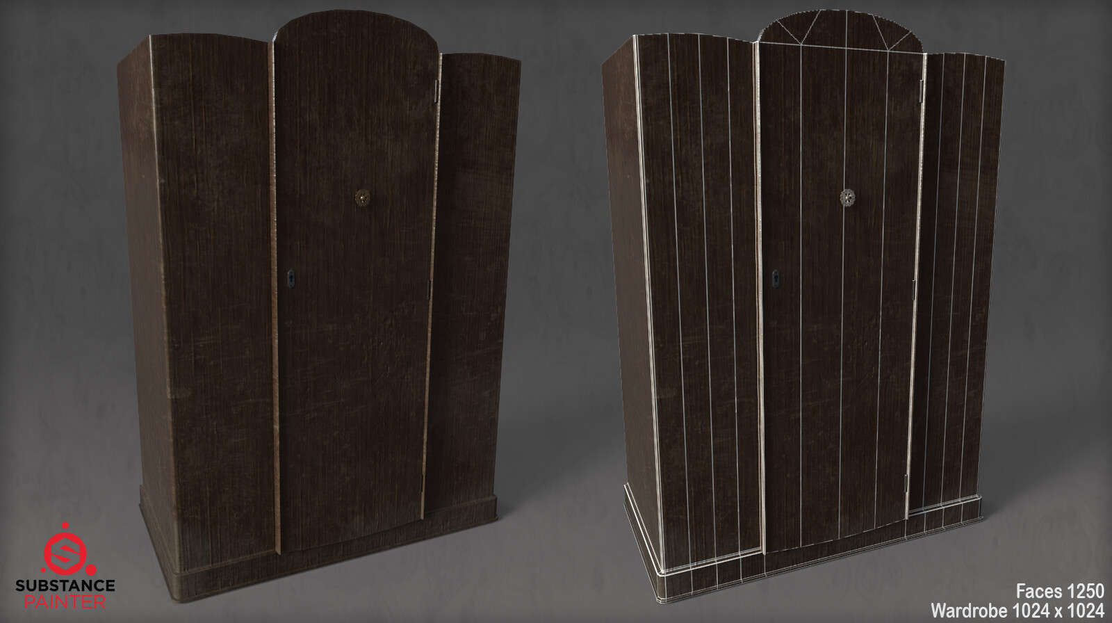Substance Render with Wireframe 