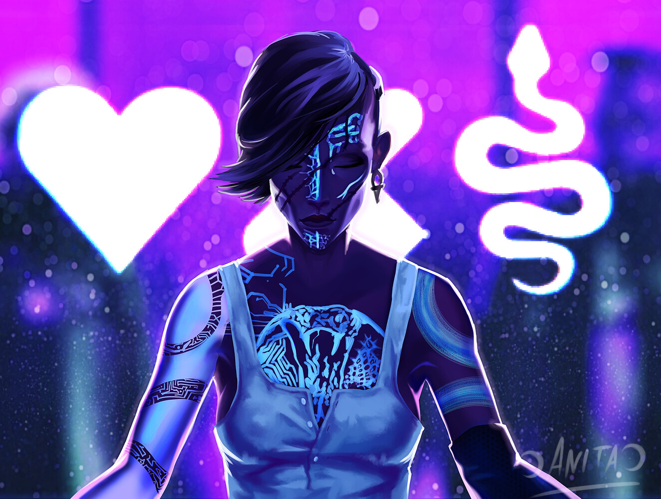 Artstation Love Death Robots Sonnie S Edge Fanart Ino Moon