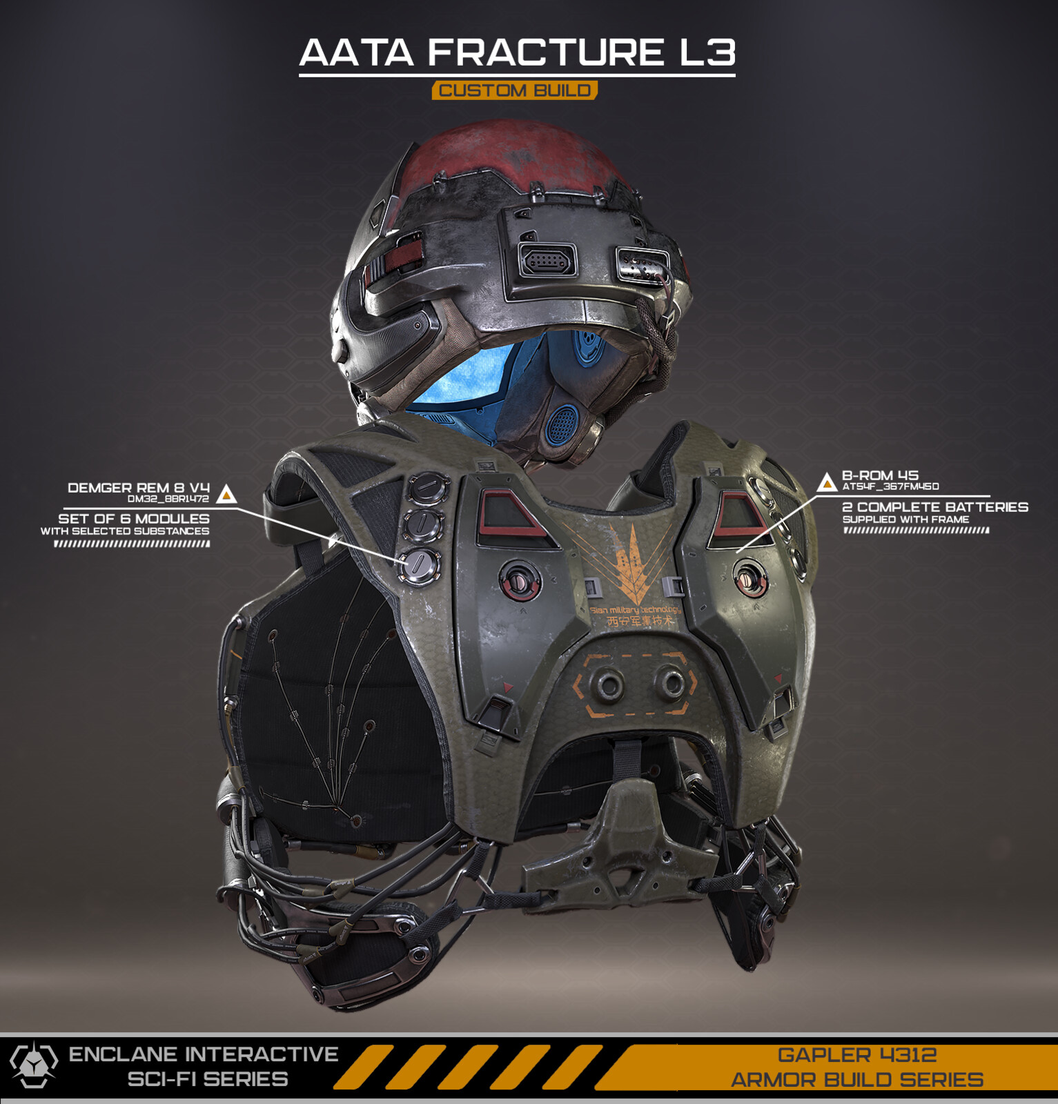 AATA custom build  with helmet Back view