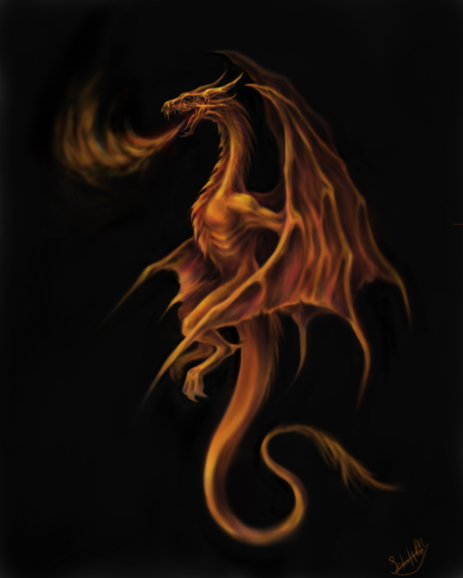Artstation Fire Dragon Anna Schatten