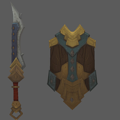 Stylized Hand Painted Weapons