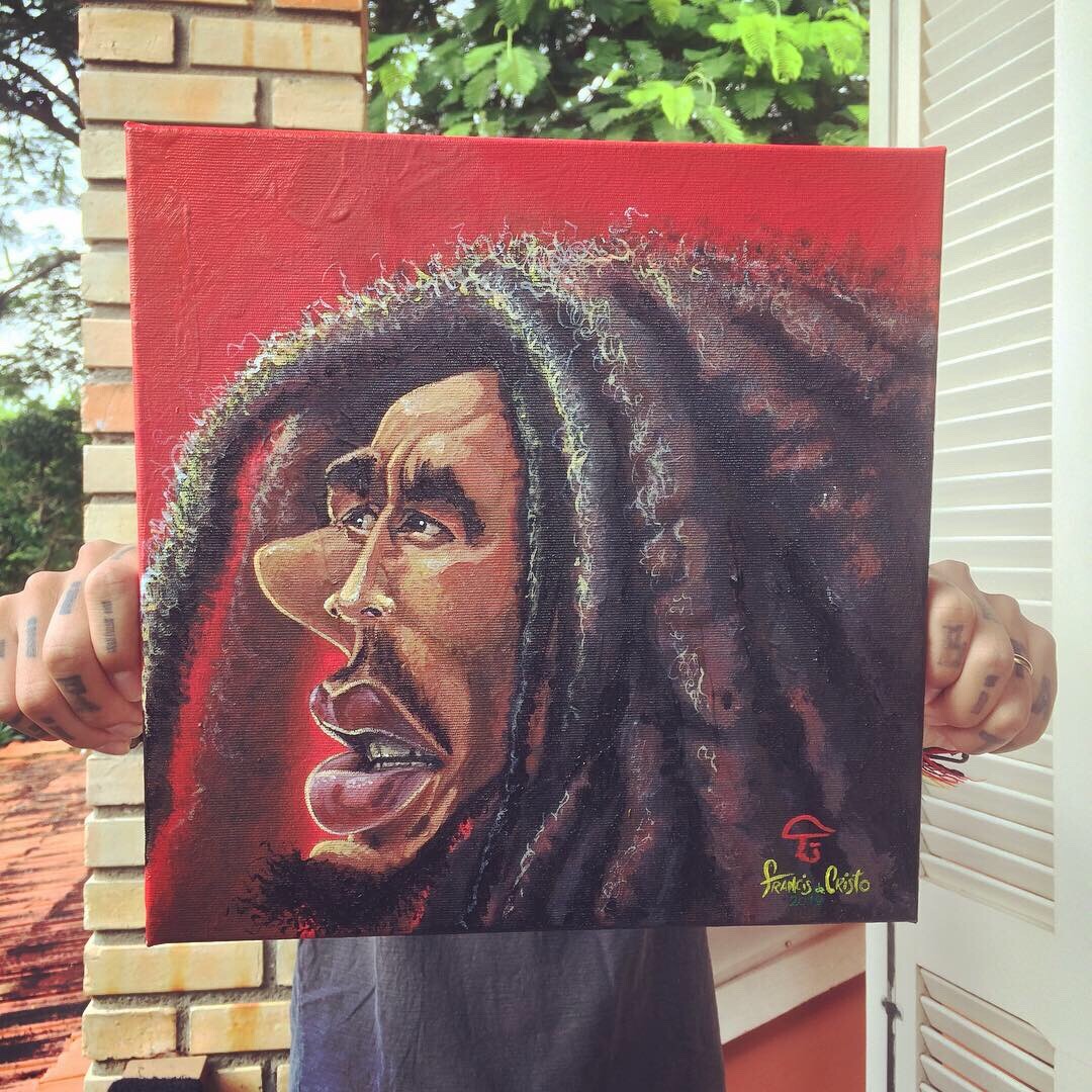 Francis de Cristo - Caricature of Bob Marley by Francis de Cristo