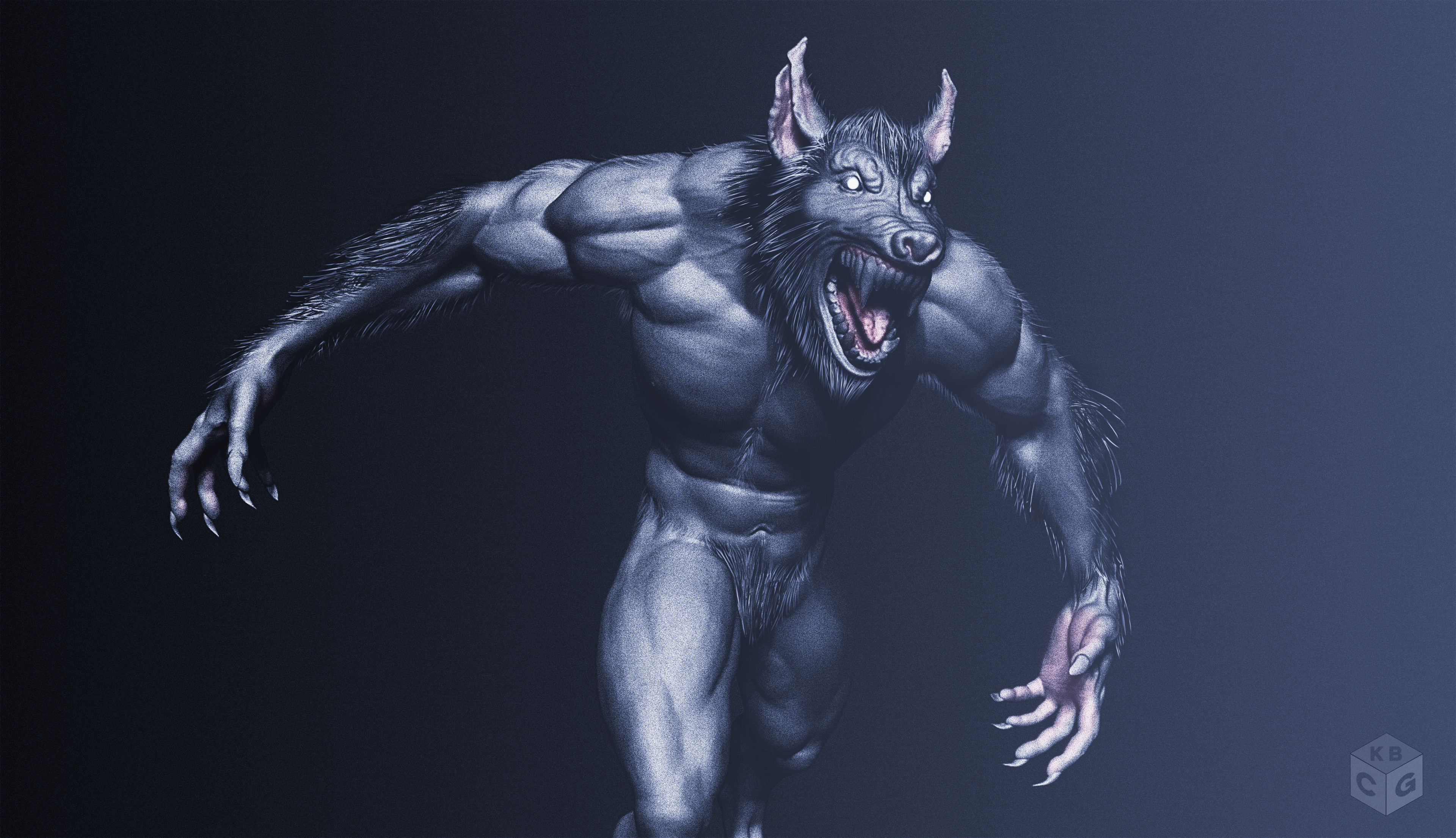 Wolf-Man Zbrush &amp; Photoshop sketch inspired by the Love Death &amp; Robots Episode Shape-Shifters.