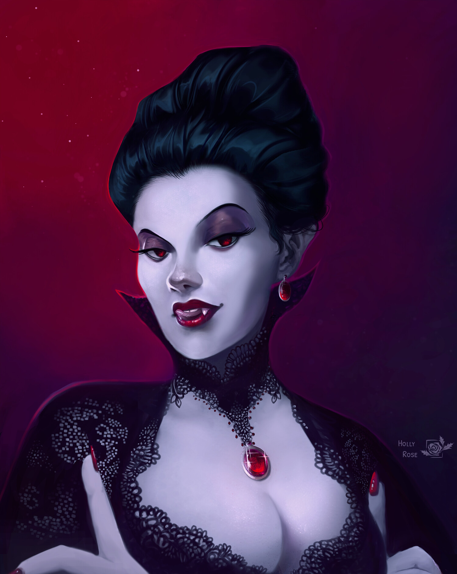Really tried to get across a subtly sinister, sexy vampire vibe on this one...