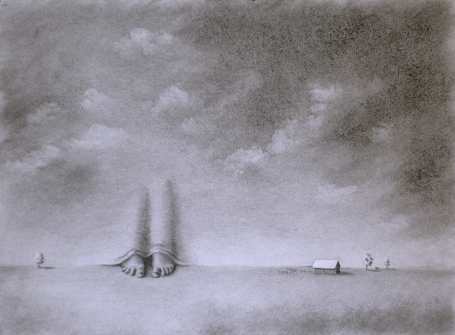 "State of Grace"
Charcoal on paper