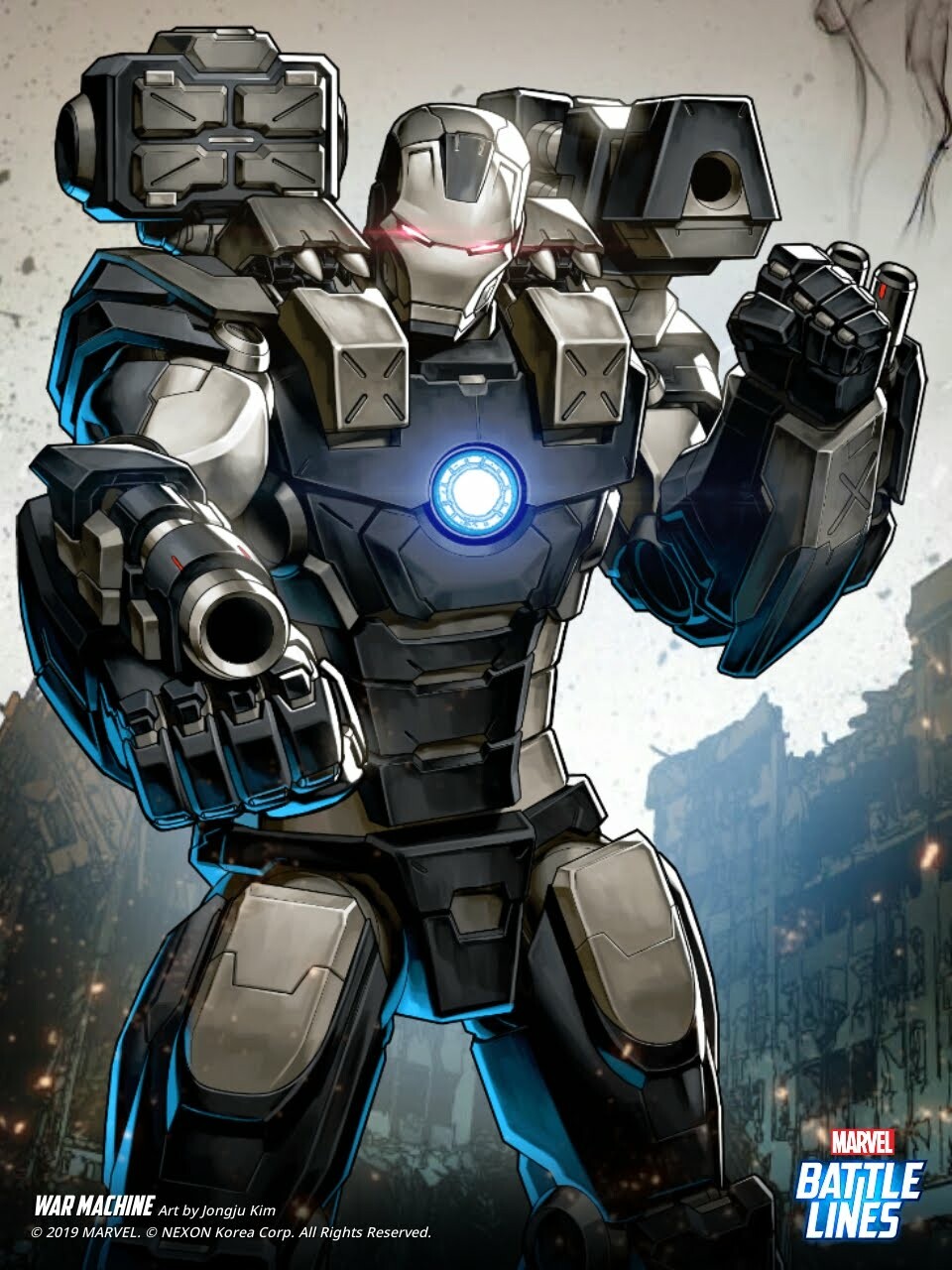 Artstation Marvel Battle Lines Artwork War Machine Haje 714