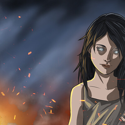 The girl with white eyes