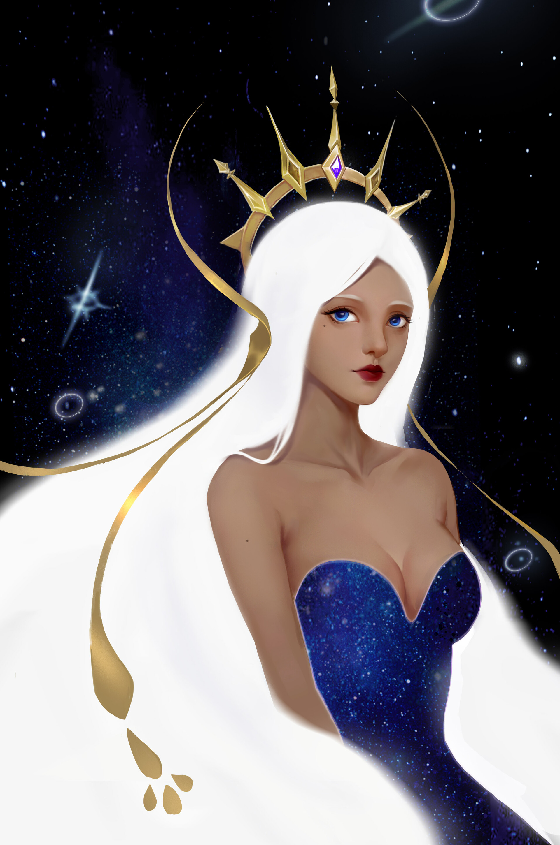 pic Galaxy Goddess Dress artstation the galaxy goddess yuki hu