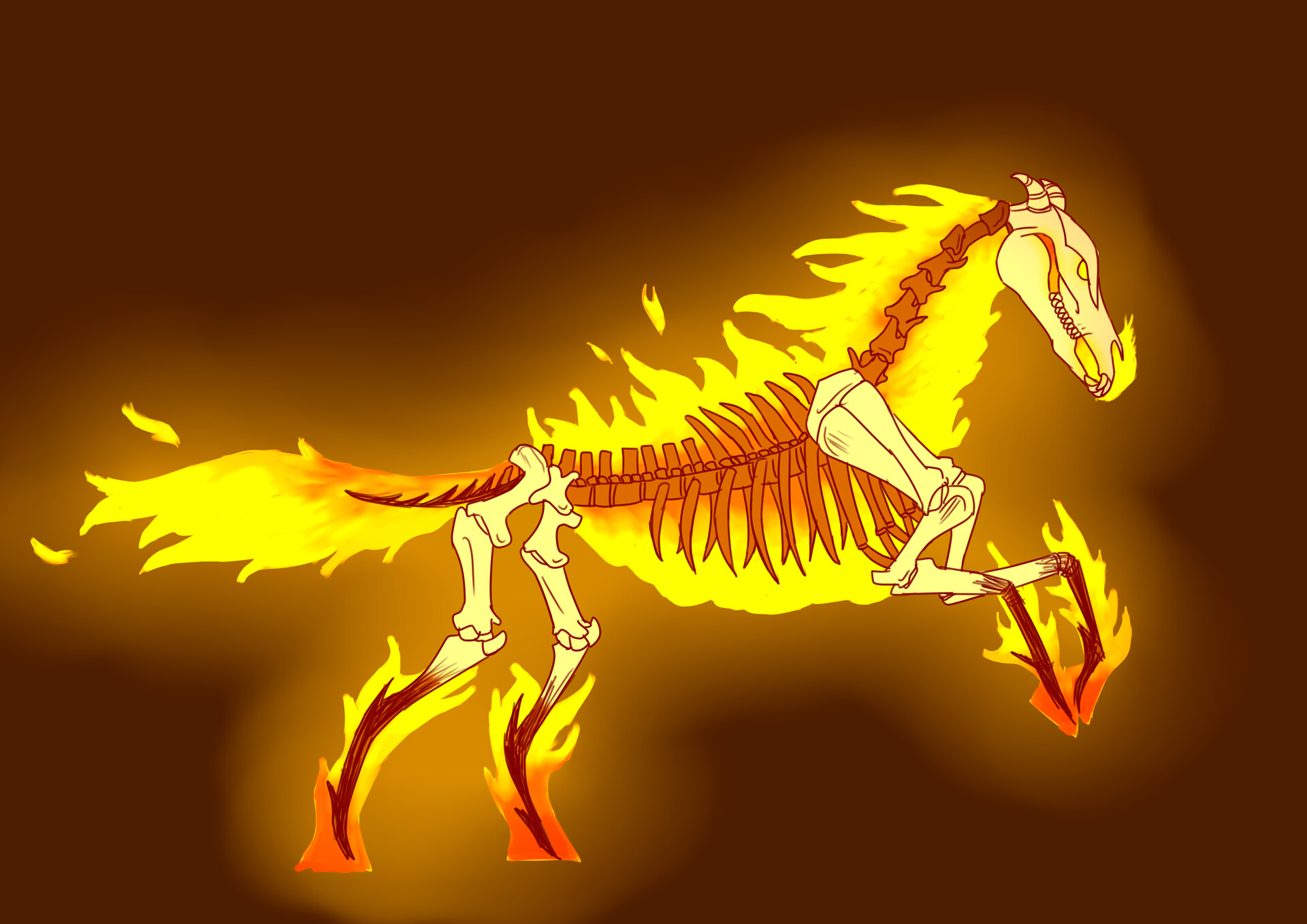ArtStation Hellish Skeletal Horse concept