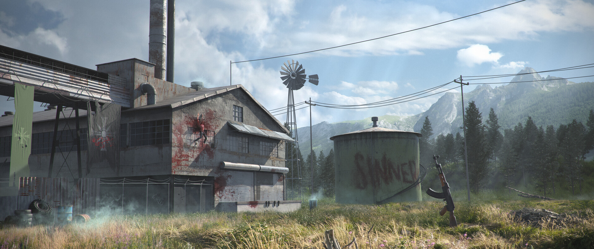 Davide Valvona Far Cry 5 Fan Art 3d Digital Matte Painting
