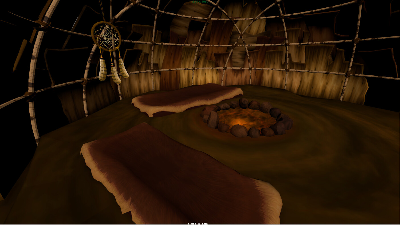 The Wigwam had to be accurate representation but we wanted a feeling of warmth and security.